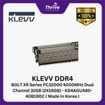 Load image into Gallery viewer, KLEVV DDR4 BOLT XR Series PC32000 4000MHz Dual Channel 32GB (2X16GB) - KD4AGUA80-40B190C ( Made In Korea )