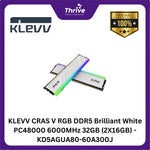 Load image into Gallery viewer, KLEVV CRAS V RGB DDR5 Brilliant White PC48000 6000MHz 32GB (2X16GB) - KD5AGUA80-60A300J