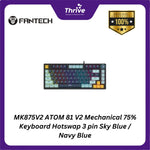 Load image into Gallery viewer, MK875V2 ATOM 81 V2 Mechanical 75% Keyboard Hotswap 3 pin Sky Blue / Navy Blue
