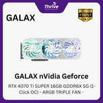Load image into Gallery viewer, GALAX nVidia Geforce RTX 4070 Ti SUPER 16GB GDDR6X SG (1-Click OC) - ARGB TRIPLE FAN -