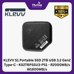 Load image into Gallery viewer, KLEVV S1 Portable SSD 2TB USB 3.2 Gen2 Type-C - K02TBPSSU3-PS1 - R2000MB/s W1800MB/s