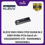 Load image into Gallery viewer, KLEVV SSD CRAS C720 512GB M.2 2280 NVMe PCle Gen3 x4 - K512GM2SP0-C72 - R3400MB/s W2400MB/s