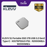 Load image into Gallery viewer, KLEVV S1 Portable SSD 1TB USB 3.2 Gen2 Type-C - K01TBPSSU3-PS1 - R2000MB/s W2000MB/s