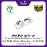 Load image into Gallery viewer, MAXSUN GeForce RTX 4070 12GB GDDR6X Terminator W 12G White Edition - DUAL FAN - Cyber RGB - Garansi 3 Thn
