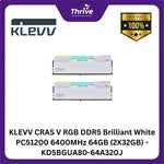 Load image into Gallery viewer, KLEVV CRAS V RGB DDR5 Brilliant White PC51200 6400MHz 64GB (2X32GB) - KD5BGUA80-64A320J