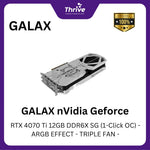 Load image into Gallery viewer, GALAX nVidia Geforce RTX 4070 Ti 12GB DDR6X SG (1-Click OC) - ARGB EFFECT - TRIPLE FAN -