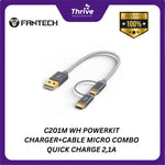 Load image into Gallery viewer, C201M WH POWERKIT CHARGER+CABLE MICRO COMBO QUICK CHARGE 2,1A