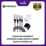 Load image into Gallery viewer, C201M WH POWERKIT CHARGER+CABLE MICRO COMBO QUICK CHARGE 2,1A