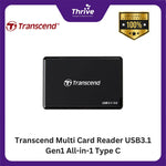 Load image into Gallery viewer, Transcend Multi Card Reader USB3.1 Gen1 All-in-1 Type C