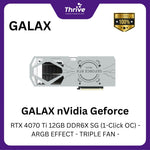 Load image into Gallery viewer, GALAX nVidia Geforce RTX 4070 Ti 12GB DDR6X SG (1-Click OC) - ARGB EFFECT - TRIPLE FAN -
