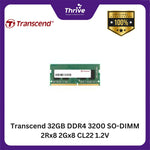 Load image into Gallery viewer, Transcend 32GB DDR4 3200 SO-DIMM 2Rx8 2Gx8 CL22 1.2V