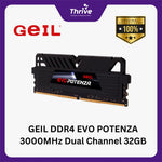Load image into Gallery viewer, GEIL DDR4 EVO POTENZA 3000MHz Dual Channel 32GB (2x16GB) GAPB432GB3000C16ADC (Support AMD & INTEL)