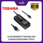 Load image into Gallery viewer, CLATOS45WTC TOSHIBA 20V 2.25A/5V3/9V3/45W TYPE C