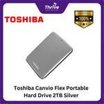 Load image into Gallery viewer, Toshiba Canvio Flex Portable Hard Drive 2TB Silver