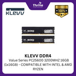 Load image into Gallery viewer, KLEVV DDR4 Value Series PC25600 3200MHZ 16GB (1x16GB) - COMPATIBLE WITH INTEL & AMD RYZEN