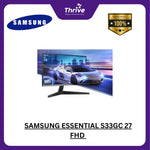 Load image into Gallery viewer, SAMSUNG ESSENTIAL S33GC 27 FHD 16:9 FLAT IPS 72% NTSC 100HZ 1Y PART + 3Y SERVICE