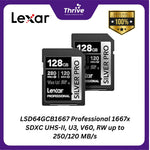 Load image into Gallery viewer, LSD64GCB1667 Professional 1667x SDXC UHS-II, U3, V60, RW up to 250/120 MB/s
