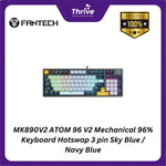 Load image into Gallery viewer, MK890V2 ATOM 96 V2 Mechanical 96% Keyboard Hotswap 3 pin Sky Blue / Navy Blue