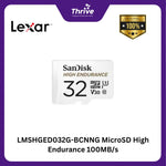 Load image into Gallery viewer, LMSHGED032G-BCNNG MicroSD High Endurance 100MB/s