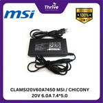 Load image into Gallery viewer, CLAMSI20V60A7450 MSI / CHICONY 20V 6.0A 7.4*5.0