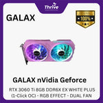 Load image into Gallery viewer, GALAX nVidia Geforce RTX 3060 Ti 8GB DDR6X EX WHITE PLUS (1-Click OC) - RGB EFFECT - DUAL FAN -