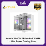 Load image into Gallery viewer, Antec CX600M TRIO ARGB WHITE - Mini Tower Gaming Case - Dual Chamber Design - 4mm Tempered Glass with Triple Transparent View - Type C Ready - Free 2Pcs 120mm ARGB Fans Reverse + 1Pcs