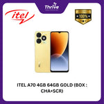 Load image into Gallery viewer, ITEL A70 4GB 64GB GOLD (BOX : CHA+SCR)