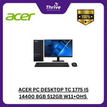Load image into Gallery viewer, ACER PC DESKTOP TC 1775 I5 14400 8GB 512GB W11+OHS +LED 21.5