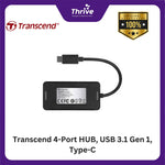 Load image into Gallery viewer, Transcend 4-Port HUB, USB 3.1 Gen 1, Type-C