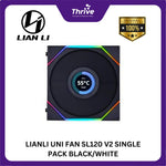 Load image into Gallery viewer, LIANLI UNI FAN SL120 V2 SINGLE PACK BLACK/WHITE