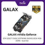 Load image into Gallery viewer, GALAX nVidia Geforce GTX 1050 Ti EXOC (EXTREME OVERCLOCK) 4GB DDR5 - Dual fan