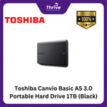 Load image into Gallery viewer, Toshiba Canvio Basic A5 3.0 Portable Hard Drive 1TB (Black)
