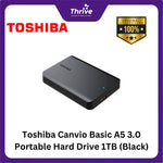Load image into Gallery viewer, Toshiba Canvio Basic A5 3.0 Portable Hard Drive 1TB (Black)
