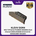 Load image into Gallery viewer, KLEVV DDR4 BOLT XR Series PC28800 3600MHz Dual Channel 32GB (2X16GB) 18-22-22-42 - KD4AGU880-36A180C