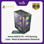 Load image into Gallery viewer, Antec NX270 TG - ATX Gaming Case - Mesh & Geometric Diamond Front Panel Design - FREE 2 PCS 12CM RGB FANS