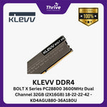 Load image into Gallery viewer, KLEVV DDR4 BOLT X Series PC28800 3600MHz Dual Channel 32GB (2X16GB) 18-22-22-42 - KD4AGU880-36A180U