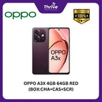 Load image into Gallery viewer, OPPO A3X 4GB 64GB RED (BOX:CHA+CAS+SCR)