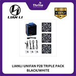 Load image into Gallery viewer, LIANLI UNIFAN P28 TRIPLE PACK BLACK/WHITE