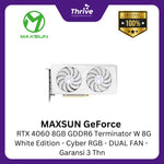 Load image into Gallery viewer, MAXSUN GeForce RTX 4060 8GB GDDR6 Terminator W 8G White Edition - Cyber RGB - DUAL FAN - Garansi 3 Thn