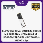 Load image into Gallery viewer, KLEVV SSD CRAS C910 Lite 500GB M.2 2280 NVMe PCle Gen4 x4 - K500GM2SP0-C9L - R4700MB/s W1700MB/s