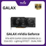Load image into Gallery viewer, GALAX nVidia Geforce RTX 4070 SUPER 12GB GDDR6X 2X (1-Click OC) - Lighting EFFECT - DUAL FAN -
