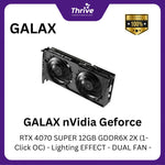 Load image into Gallery viewer, GALAX nVidia Geforce RTX 4070 SUPER 12GB GDDR6X 2X (1-Click OC) - Lighting EFFECT - DUAL FAN -