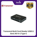 Load image into Gallery viewer, Transcend Multi Card Reader USB3.1 Gen1 All-in-1 Type C