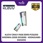 Load image into Gallery viewer, KLEVV CRAS V RGB DDR5 Brilliant White PC51200 6400MHz 32GB (2X16GB) - KD5AGUA80-64A320J