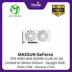 Load image into Gallery viewer, MAXSUN GeForce RTX 4060 8GB GDDR6 iCraft OC 8G Limited X2 (White Edition) - Skylight RGB - DUAL FAN - Garansi 3 Thn
