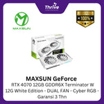 Load image into Gallery viewer, MAXSUN GeForce RTX 4070 12GB GDDR6X Terminator W 12G White Edition - DUAL FAN - Cyber RGB - Garansi 3 Thn