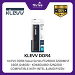 Load image into Gallery viewer, KLEVV DDR4 KLEVV DDR4 Value Series PC25600 3200MHZ 16GB (2x8GB) - KD48GU880-32N220D - COMPATIBLE WITH INTEL & AMD RYZEN