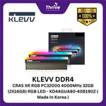 Load image into Gallery viewer, KLEVV DDR4 CRAS XR RGB PC32000 4000MHz 32GB (2X16GB) RGB LED - KD4AGUA80-40B190Z ( Made In Korea )