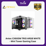 Load image into Gallery viewer, Antec CX600M TRIO ARGB WHITE - Mini Tower Gaming Case - Dual Chamber Design - 4mm Tempered Glass with Triple Transparent View - Type C Ready - Free 2Pcs 120mm ARGB Fans Reverse + 1Pcs