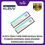 Load image into Gallery viewer, KLEVV CRAS V RGB DDR5 Brilliant White PC48000 6000MHz 32GB (2X16GB) - KD5AGUA80-60A300J